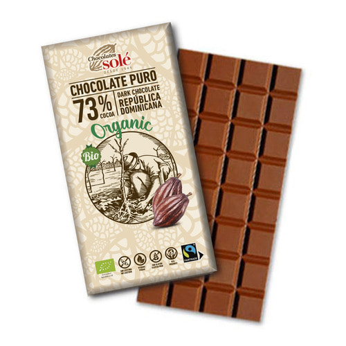 [솔레] 유기농 다크 초콜릿 73% 100g