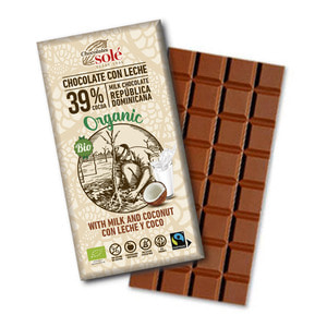 [솔레] 유기농 밀크 코코넛 초콜릿 100g